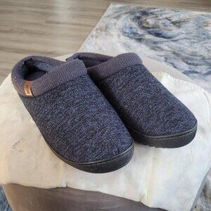 🆕Men's Navy-Blue Slip-on Slippers Comfy Memory Closed-Toe Indoor House Shoes